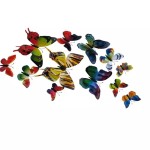 3D double butterflies with magnet, house or event decorations, set of 12 pieces, colorful color, A23